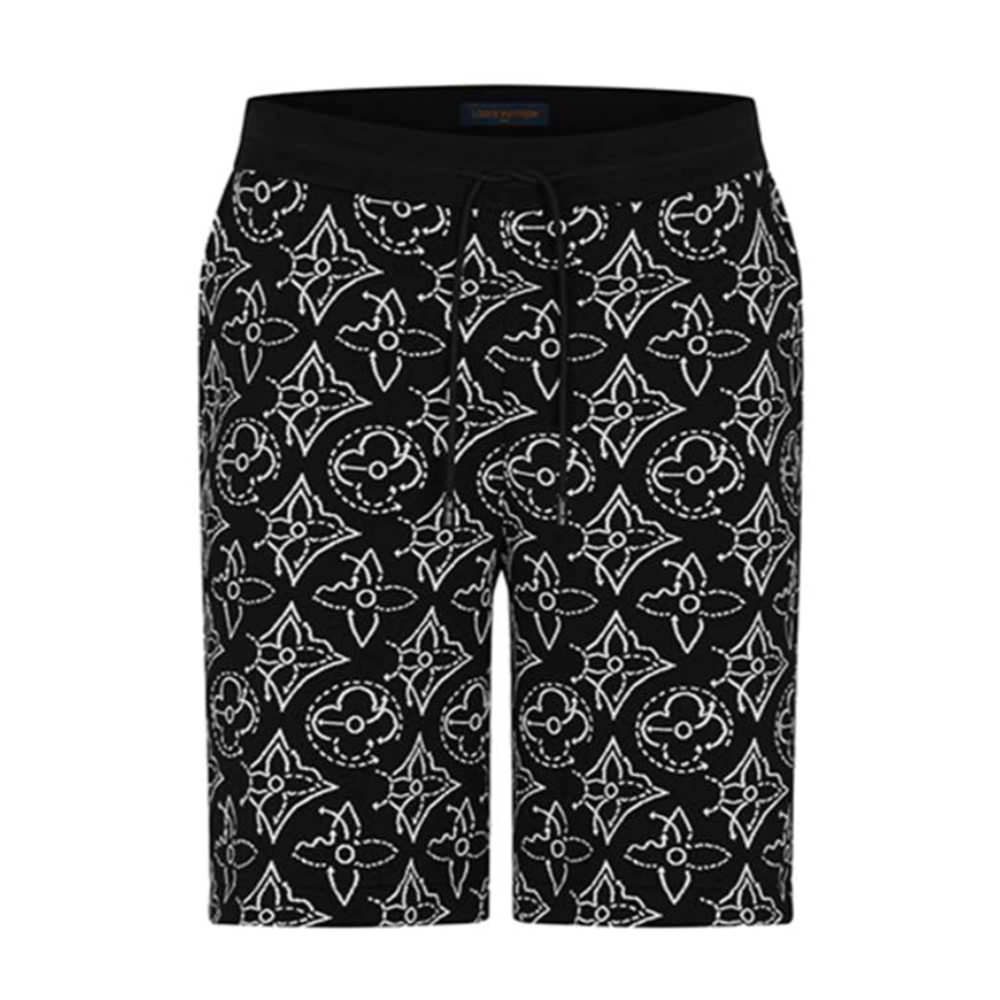 Louis Vuitton x NBA Strategic Flowers Quilted Shorts Black/White