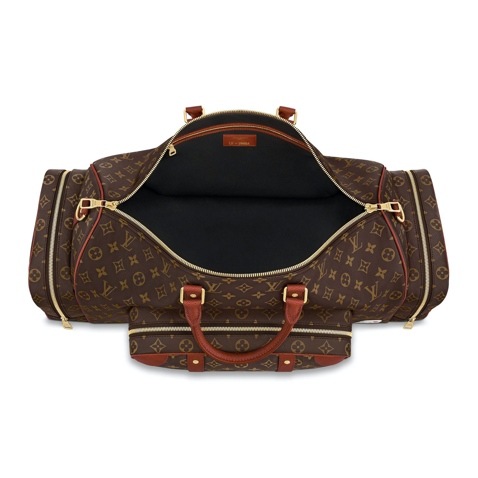 Louis Vuitton x NBA Legacy Keepall Trio Pocket Monogram Brown in Leather  with Gold-toneLouis Vuitton x NBA Legacy Keepall Trio Pocket Monogram Brown  in Leather with Gold-tone - OFour