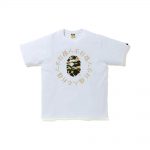 Bape 1st Camo Kanji Logo Tee White/yellow