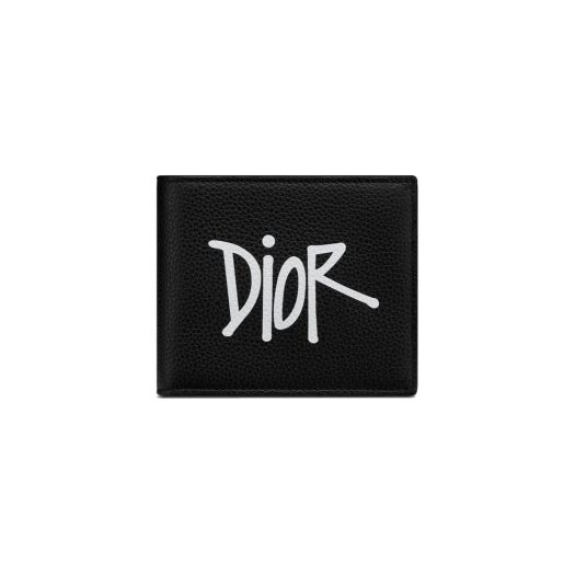 Dior And Shawn Wallet (8 Card Slot) Black in Grained Calfskin