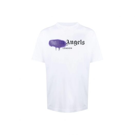 Palm Angels London Sprayed Logo T-Shirt White