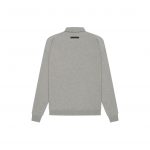 FEAR OF GOD ESSENTIALS Long Sleeve French Terry Polo Dark Heather Oatmeal