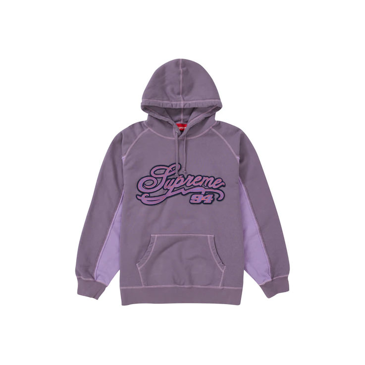 Supreme Paneled Script Hooded Sweatshirt Dusty PurpleSupreme Paneled Script Hooded Sweatshirt Dusty Purple OFour