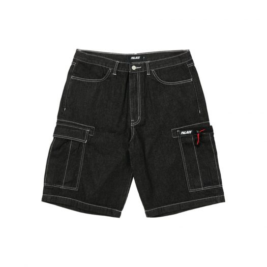 Palace Drawcord Pocket Denim Shorts Black