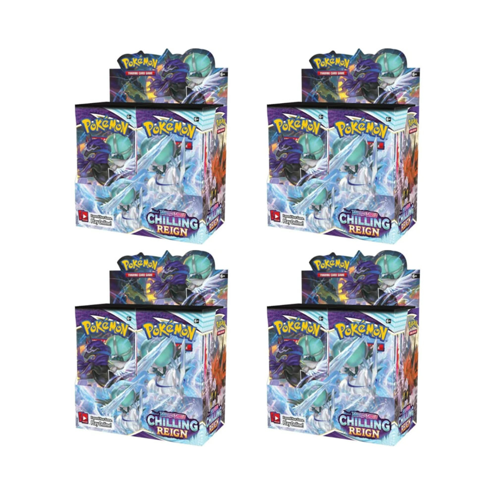 Pokémon TCG Sword & Shield Chilling Reign Booster Box 4x Lot