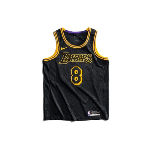 Nike Kids Los Angeles Lakers Kobe Bryant Black Mamba City Edition Swingman Jersey Black/Gold