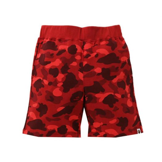 Bape Color Camo Sweat Shorts Red (Ss21)