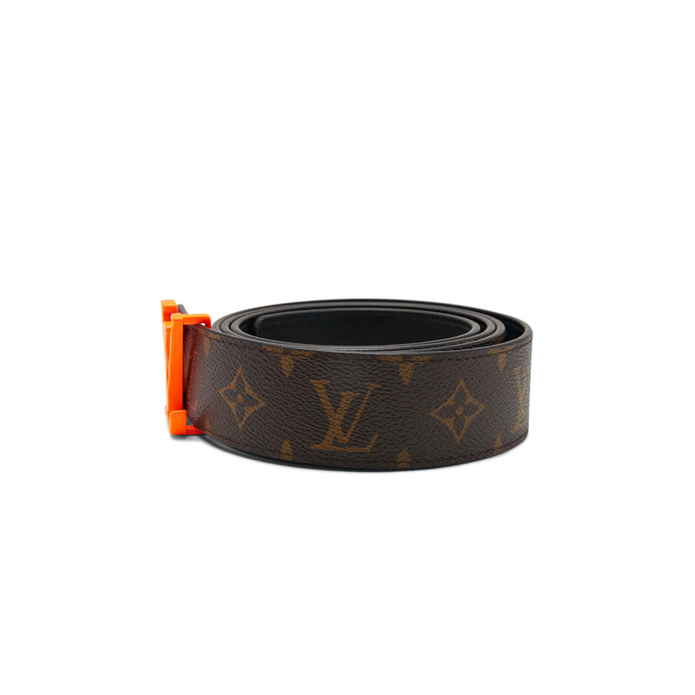 Louis Vuitton Shape Belt Monogram 40MM Brown in Coated Canvas with Orange -  US