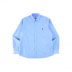 Bape X Cdg Osaka Poplin Shirt Blue
