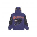 Supreme Panther Zip Up Hooded Sweatshirt Washed Navy
