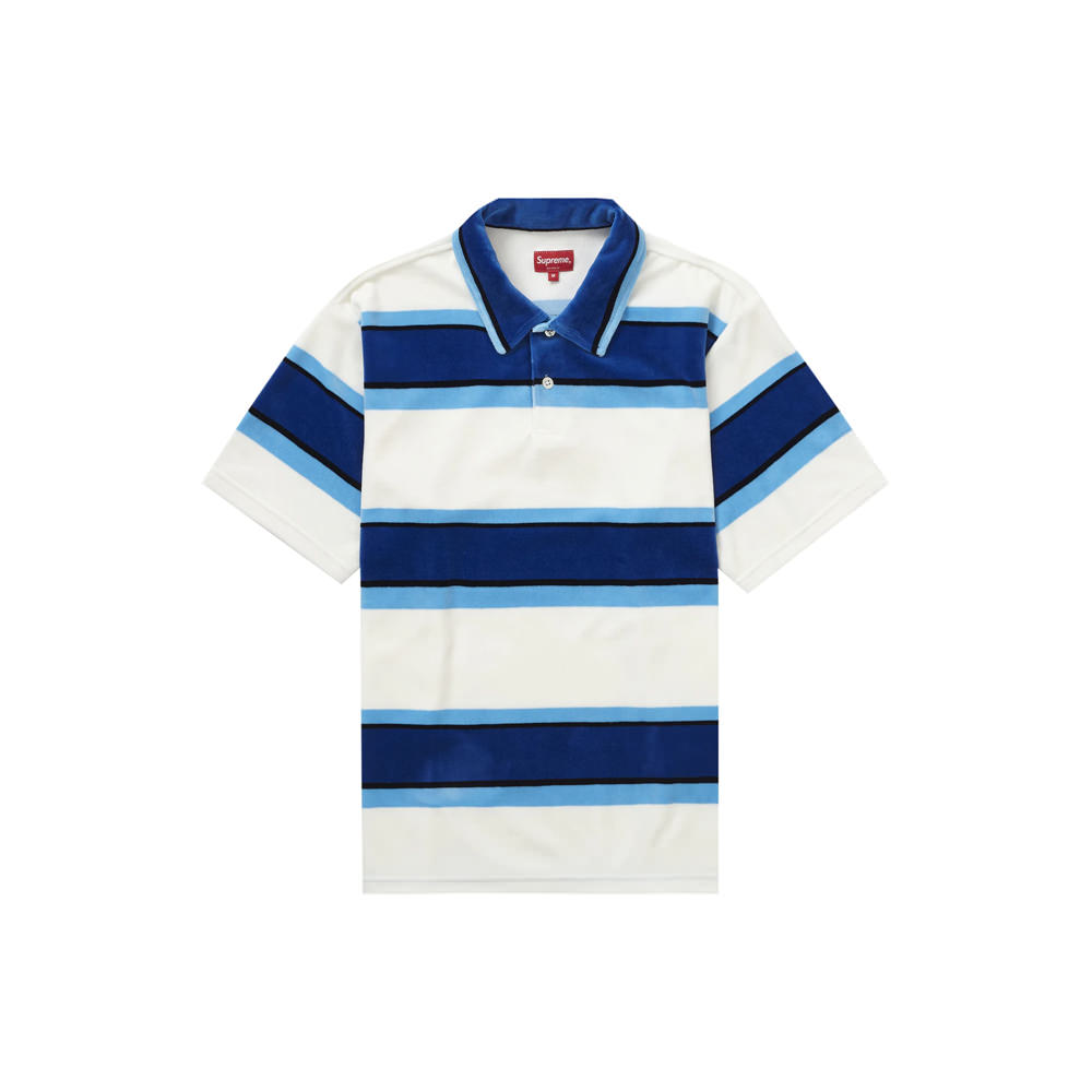 supreme stripe button up polo white - ポロシャツ