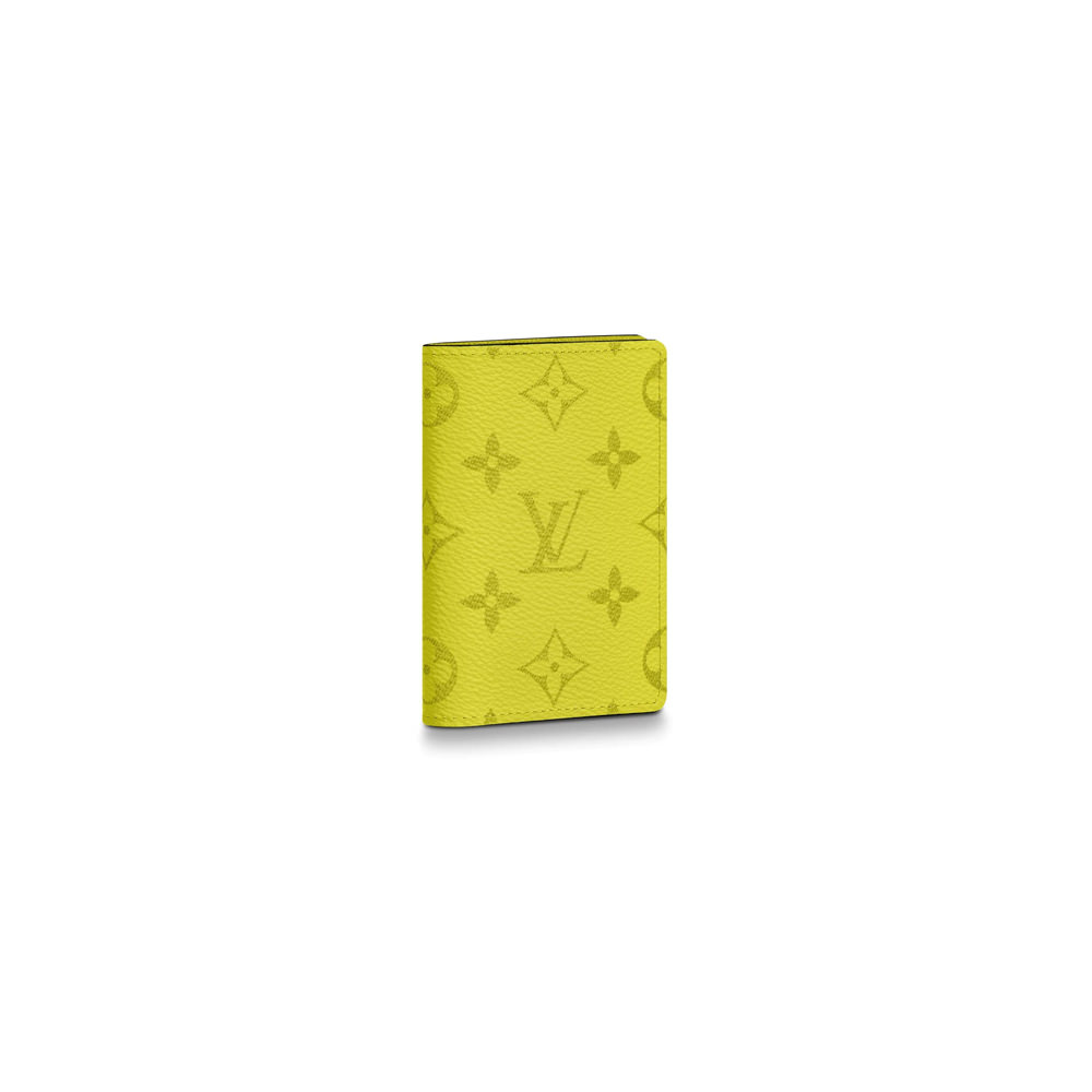 Louis Vuitton Coin Card Holder Monogram Bahia Yellow in Taiga  Leather/Coated Canvas with Silver-tone - US