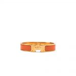 Hermes Bracelet Narrow Clic Clac H Enamel PM in Gold-Tone Metal with Gold-Tone