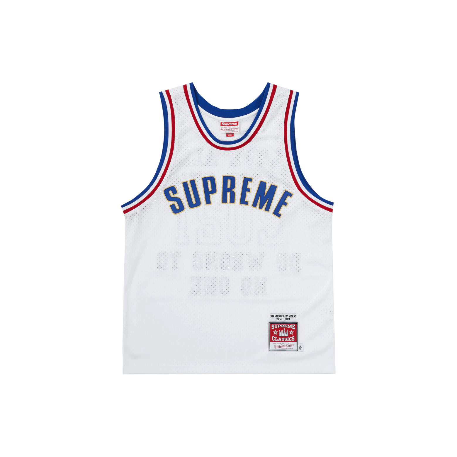 Supreme Mitchell & Ness Basketball Jersey White