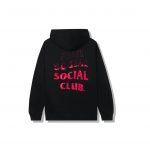 Anti Social Social Club A Fire Inside Pink Flame Hoodie Black