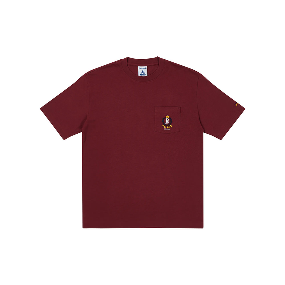 Palace x Reebok NPC Pocket T-Shirt Burgundy