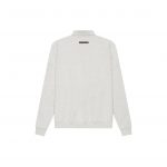 FEAR OF GOD ESSENTIALS Long Sleeve French Terry Polo Light Heather Oatmeal