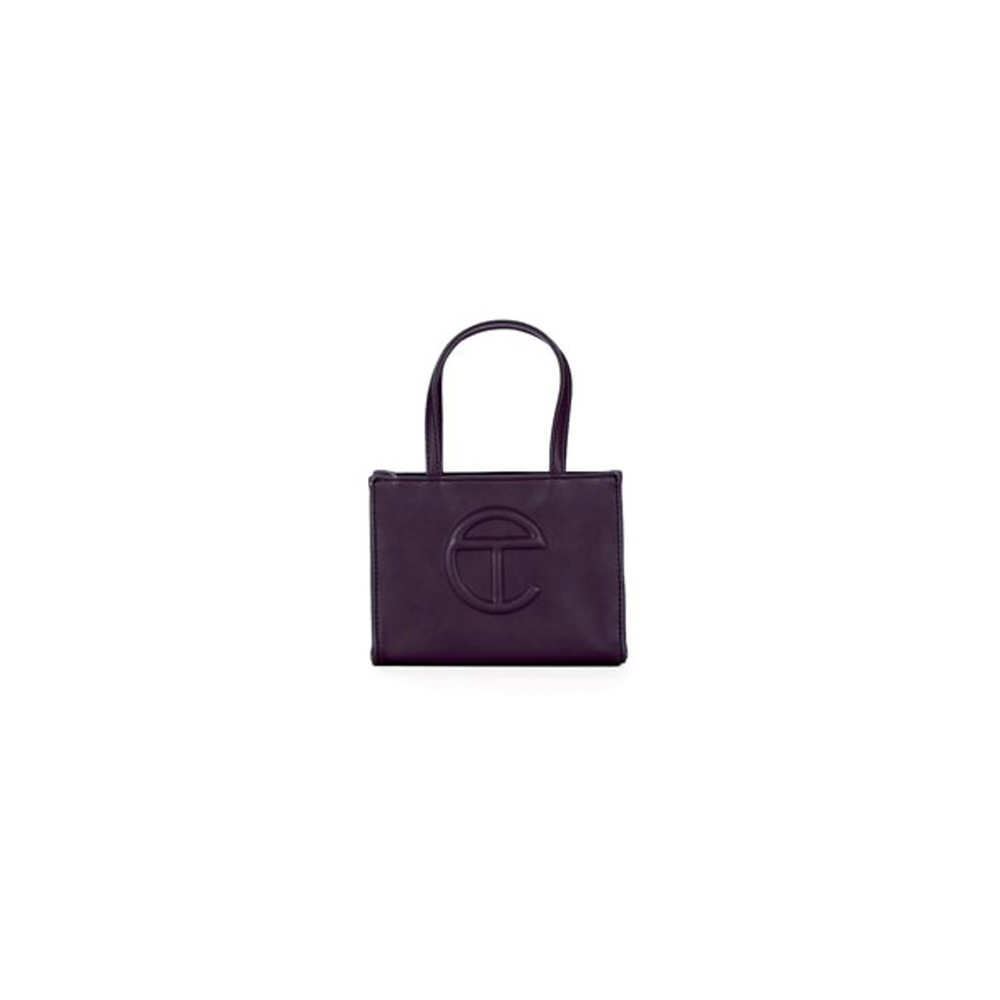 telfar small eggplant shopping bag