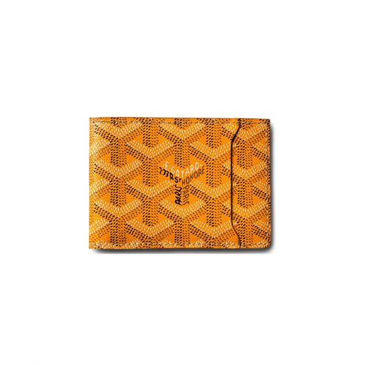 Goyard Slot Wallet Victoire Companion Goyardine Yellow in Coated Textile/Calfskin
