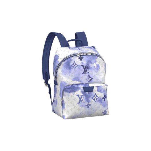 Louis Vuitton Discovery Backpack PM Monogram Watercolor Blue in Canvas with Silver-tone