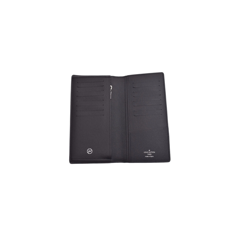 Pre-owned Louis Vuitton X Fragment Brazza Wallet Monogram Eclipse Black