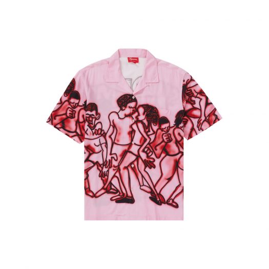 Supreme Dancing Rayon S/S Shirt Pink