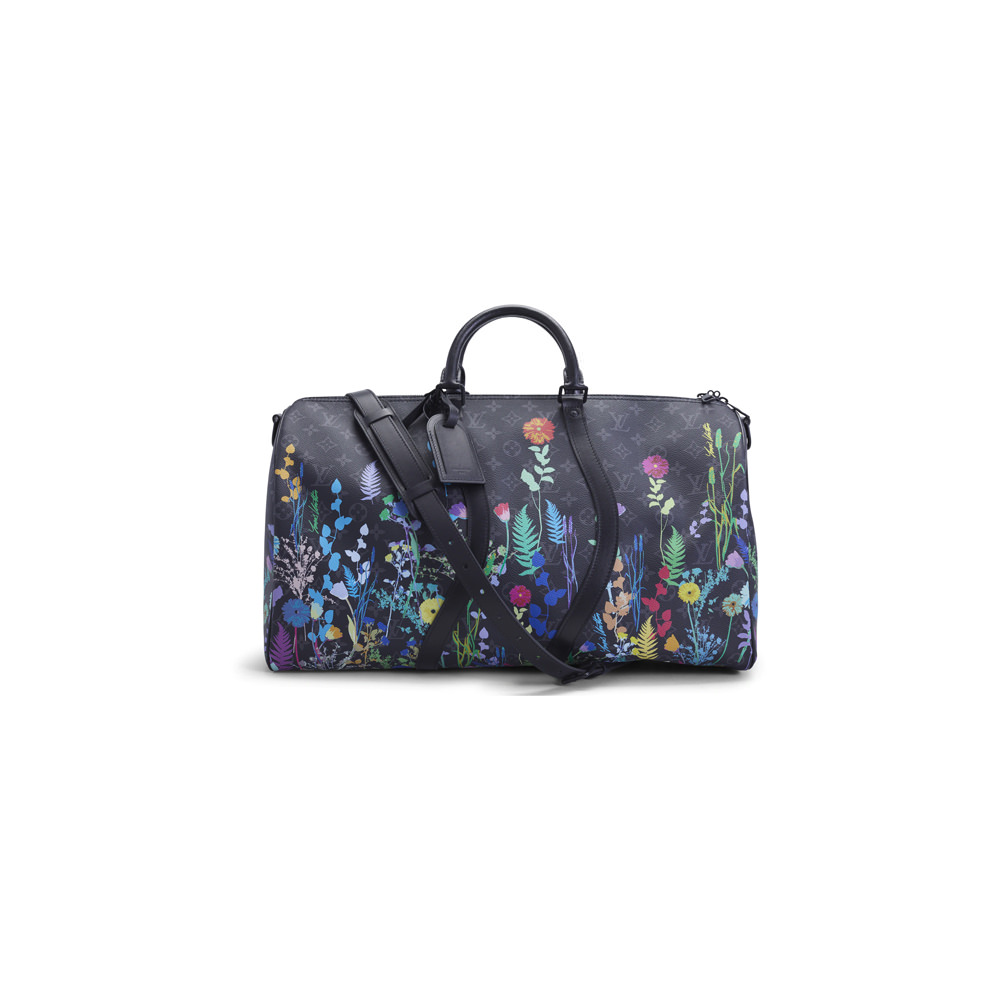 Louis Vuitton Keepall Bandouliere Monogram Eclipse 50 Foliage in Coated ...