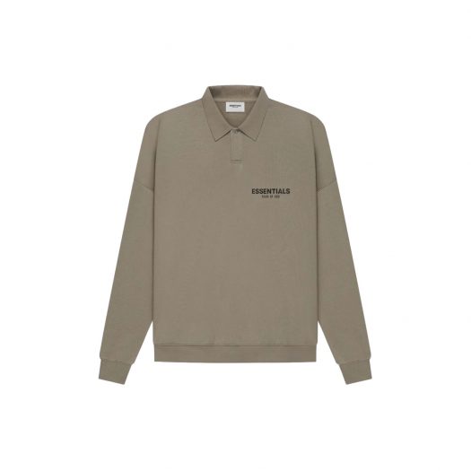 FEAR OF GOD ESSENTIALS Long Sleeve French Terry Polo Taupe