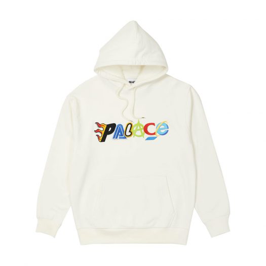 Palace Multi Hood Sweatshirt White