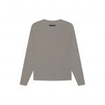 FEAR OF GOD ESSENTIALS Thermal Henley Long Sleeve Grey Flannel