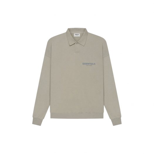 FEAR OF GOD ESSENTIALS Long Sleeve French Terry Polo Moss