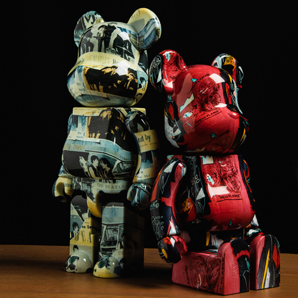 Bearbrick Andy Warhol x JEAN-MICHEL BASQUIAT #1 100% & 400