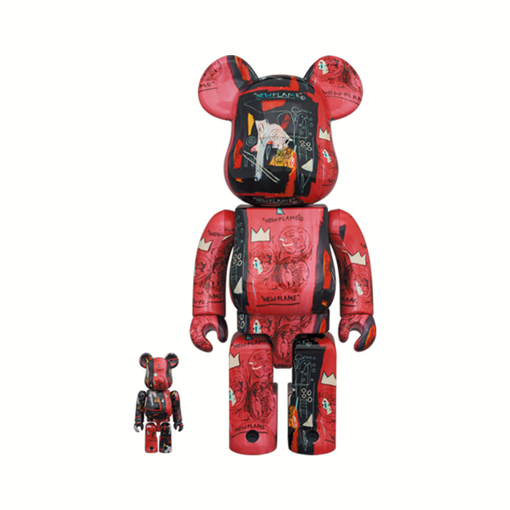 Bearbrick Andy Warhol x JEAN-MICHEL BASQUIAT #1 100% & 400