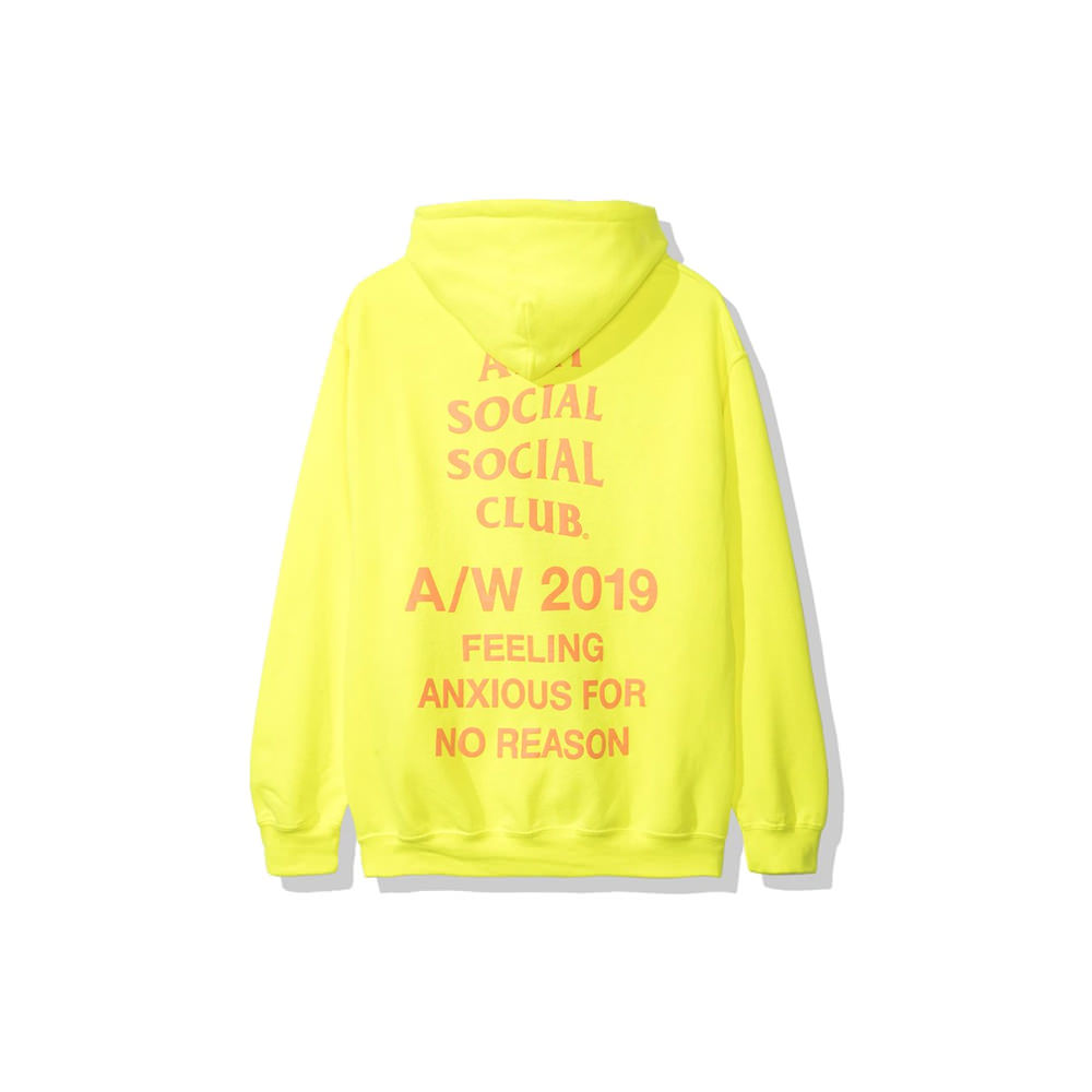 Anti Social Social Club Feeling Anxious Hoodie (FW19) Neon GreenAnti ...