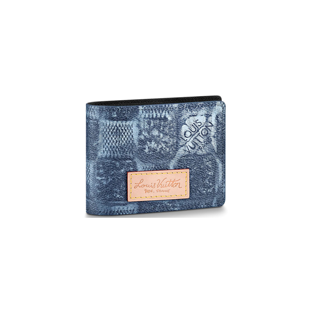 Louis Vuitton Multiple Wallet Monogram Pacific Taiga Blue in Taiga  Leather/Coated Canvas with Silver-tone - US