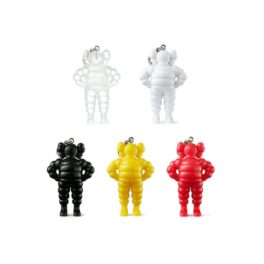 KAWS Tokyo First Chum Keychain Clear/White/Black/Yellow/Pink Set (2021)