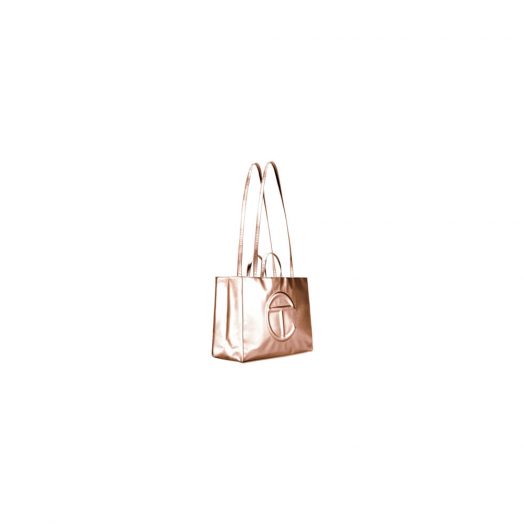 Telfar Shopping Bag Large Copper in Vegan Leather with Silver-tone