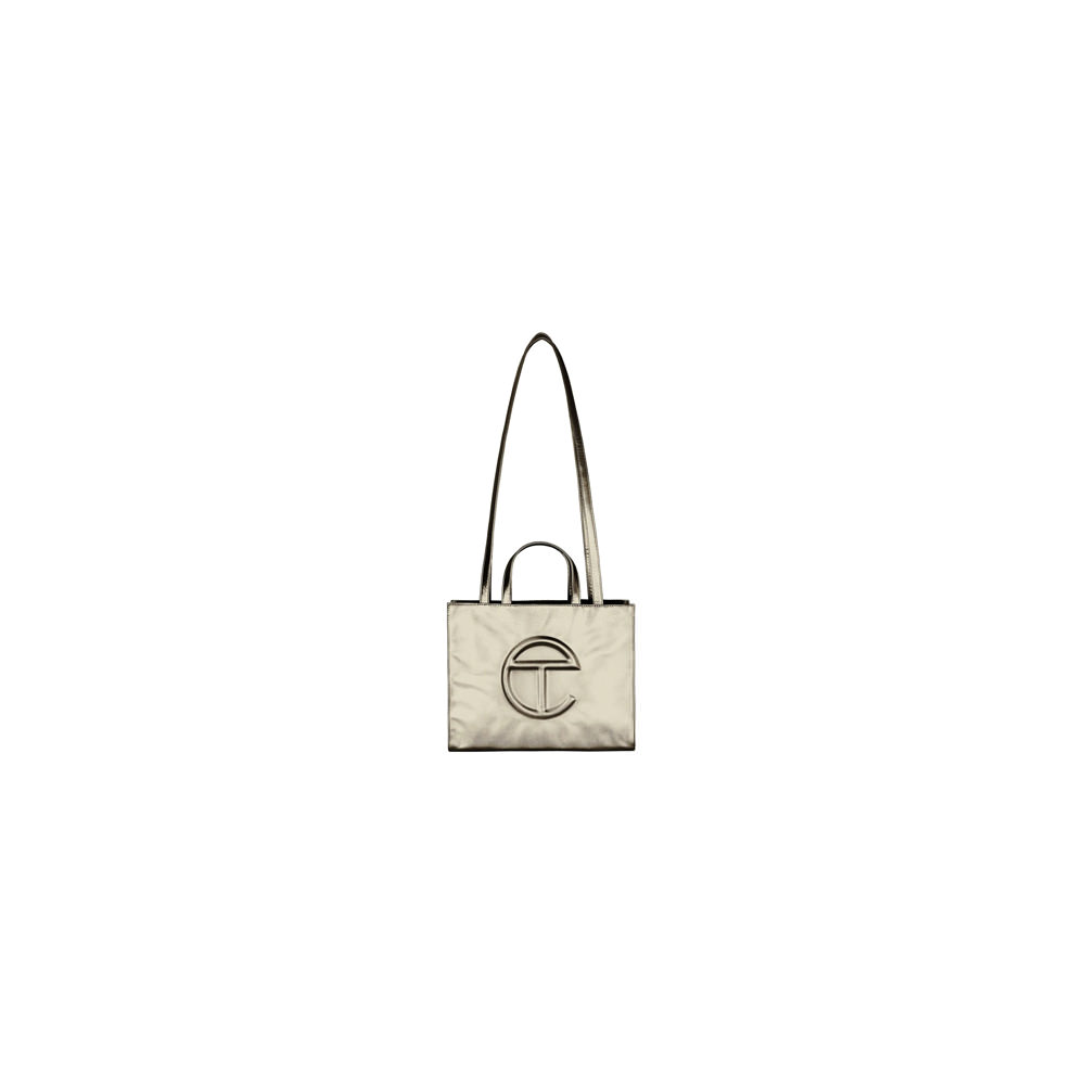 Telfar Shopping Bag Medium Bronze in Vegan Leather with Silver-tone