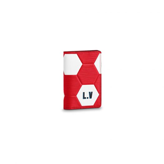 Louis Vuitton Pocket Organizer Hexagonal FIFA World Cup Rouge in Epi Leather with Silver-Tone