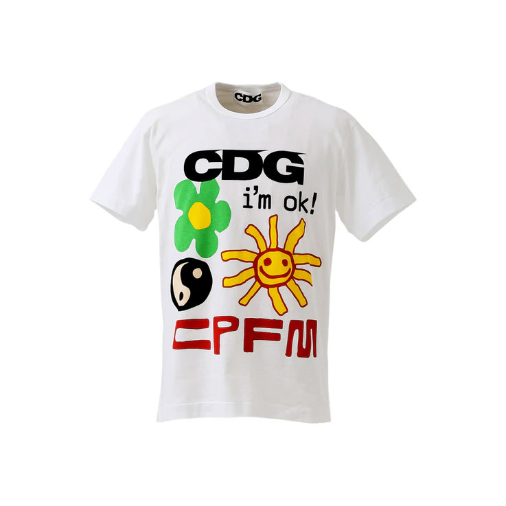 Cactus Plant Flea Market x CDG I’m Okay T-Shirt White