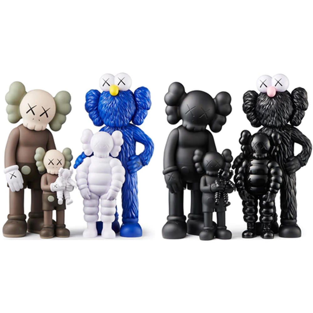 KAWS FAMILY FIGURES BROWN BLUE WHITE-