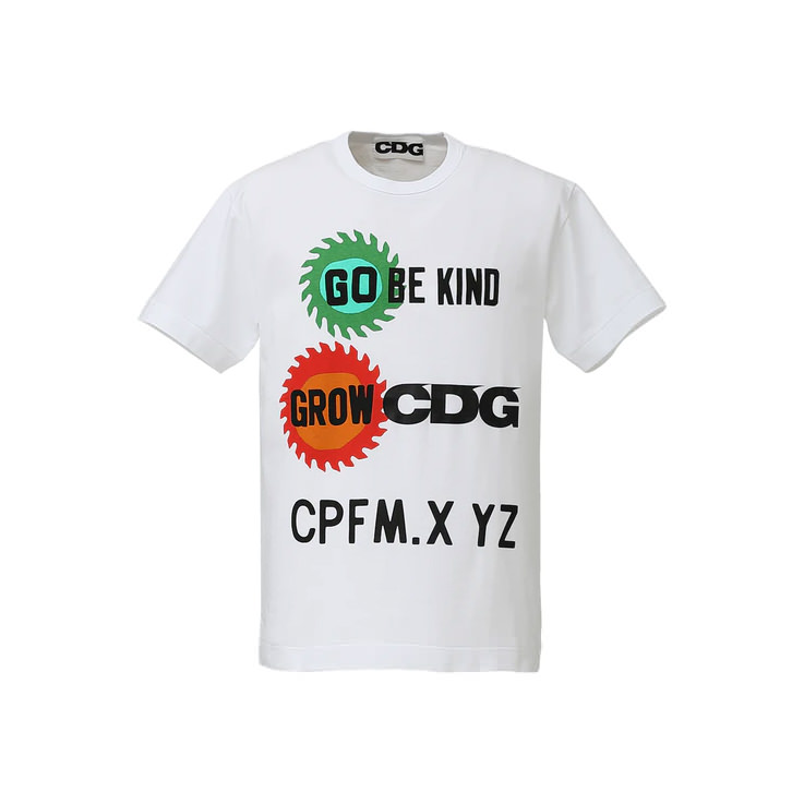 Cactus Plant Flea Market x CDG Go Be Kind T-Shirt White