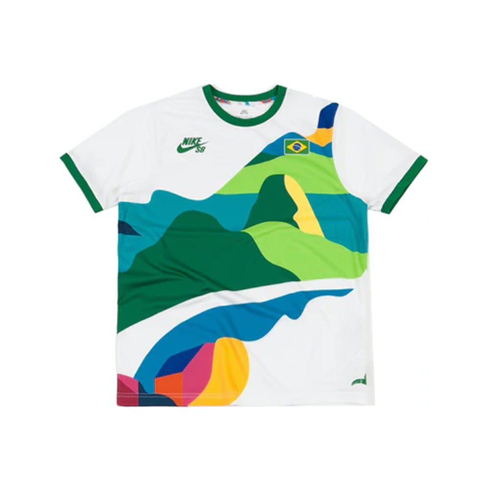 Nike SB x Parra Brazil Federation Kit Crew Jersey White/CloverNike