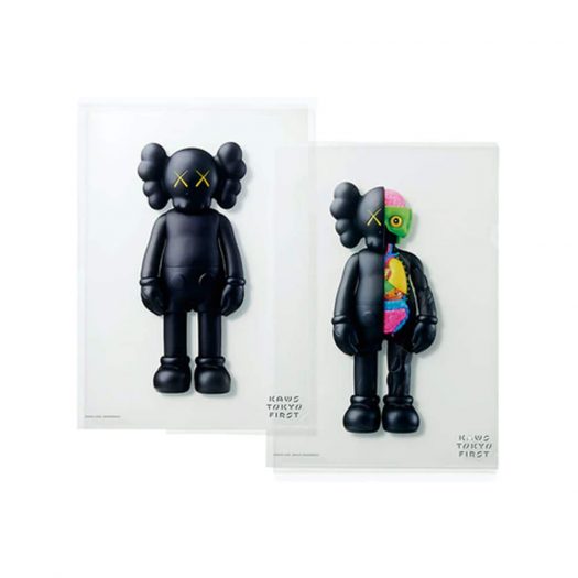 KAWS Tokyo First Clear File Companion & Flayed Companion Black Set
