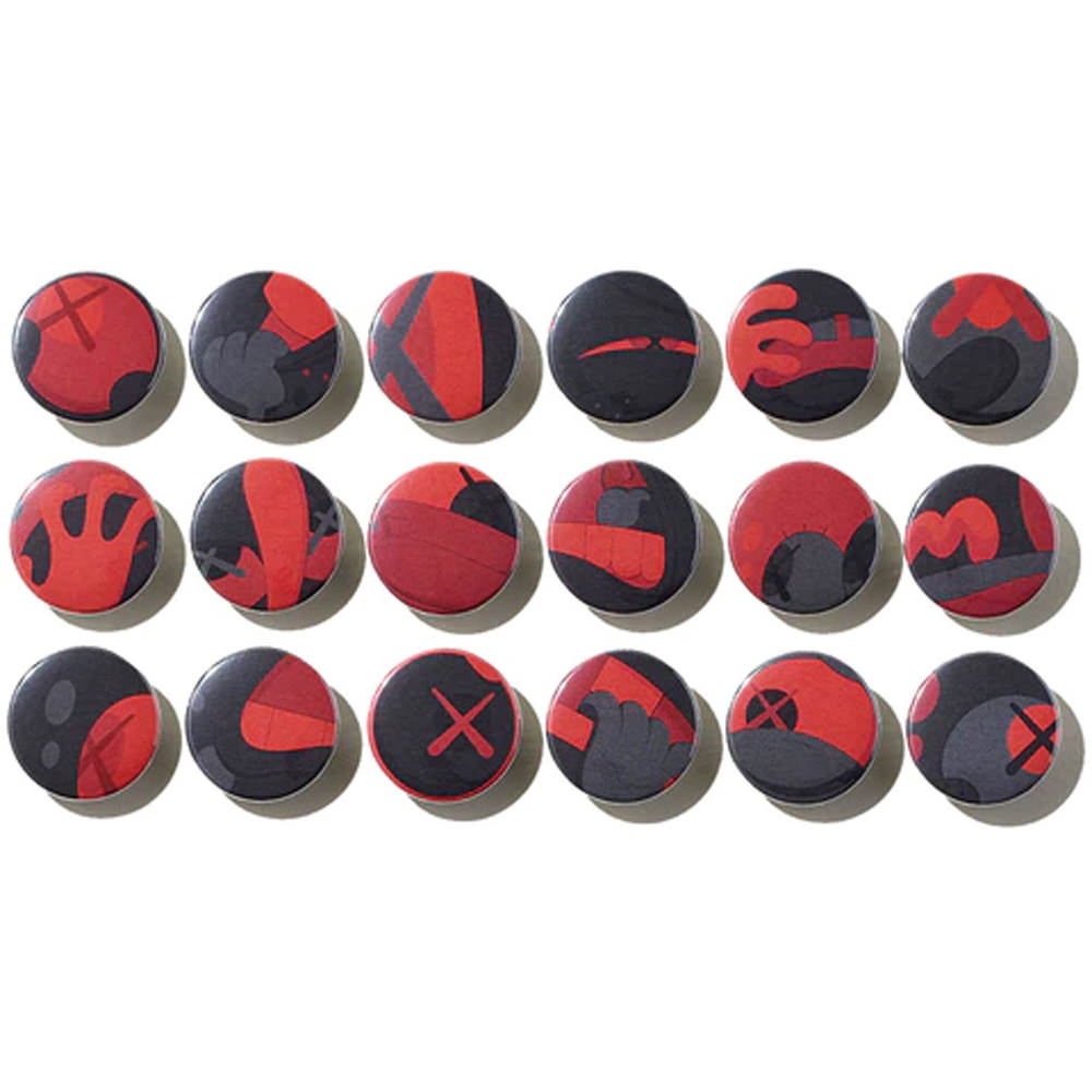 KAWS Tokyo First Button Badges SetKAWS Tokyo First Button Badges