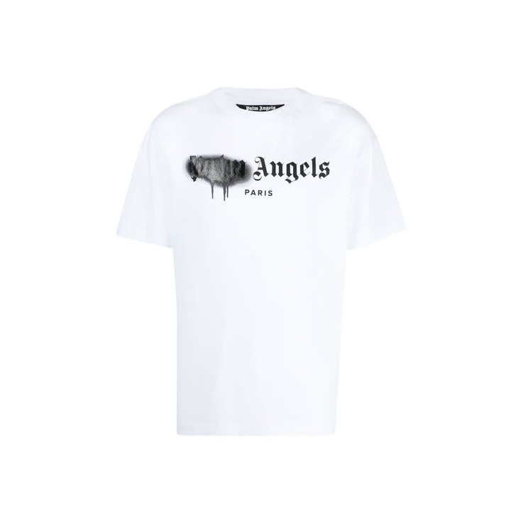 Palm Angels Paris Sprayed Logo T-Shirt White