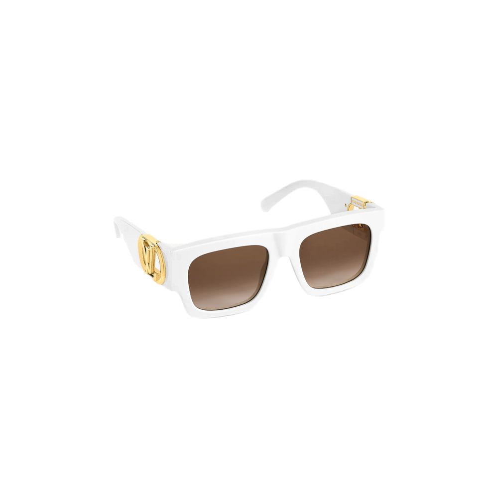 lv link square sunglasses white