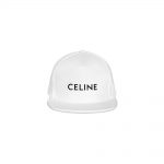 Celine Snapback Cotton Cap White
