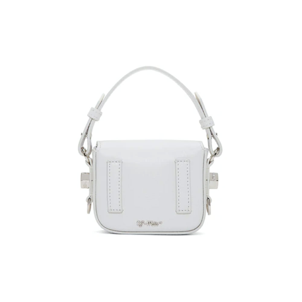 OFF-WHITE Binder Mini Flap Bag Black/White in Saffiano Leather with  Silver-tone - US