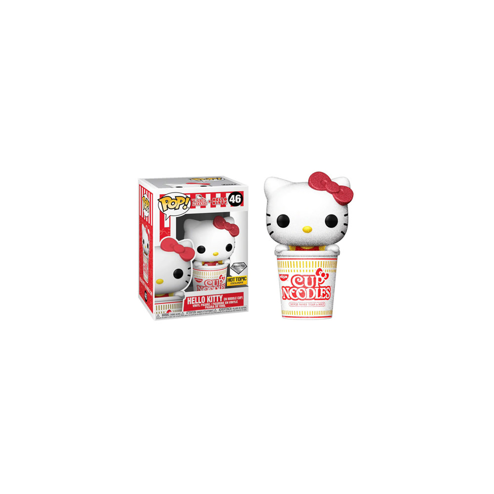 Funko Pop! Sanrio x Nissin Hello Kitty in Noodle Cup Diamond Collection Hot Topic Exclusive Figure #46